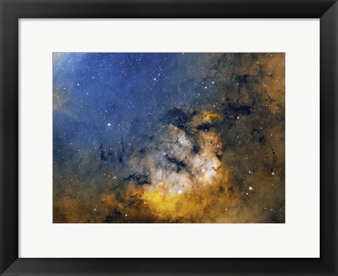 Framed Starforming Region Known As Cederblad 214 Print