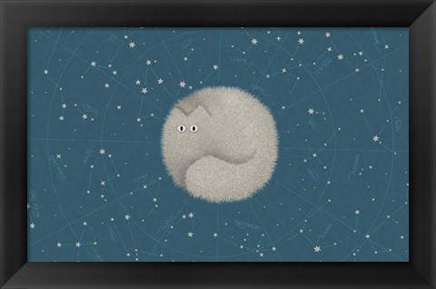 Framed Celestial Cat, Lightness Print