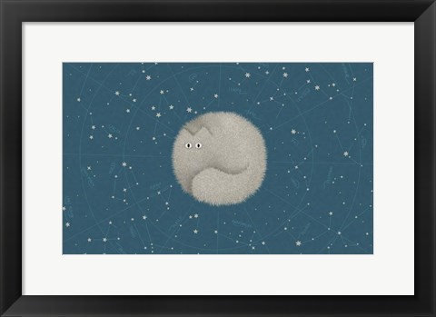 Framed Celestial Cat, Lightness Print