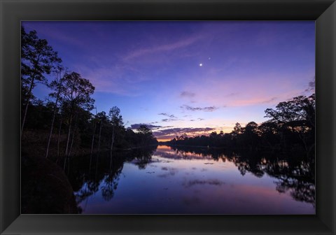 Framed Break of Dawn at Angkor Wat in Cambodia Print