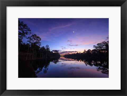 Framed Break of Dawn at Angkor Wat in Cambodia Print