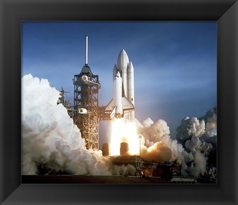 Framed First Launch of Space Shuttle Columbia On April 12, 1981 Print