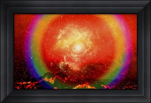 Framed Exploding Supernova, Death of a Star Print