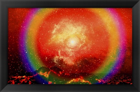 Framed Exploding Supernova, Death of a Star Print