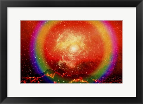 Framed Exploding Supernova, Death of a Star Print