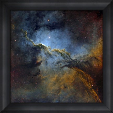 Framed Fighting Dragons Nebula, NGC 6188, in the Constellation Ara Print