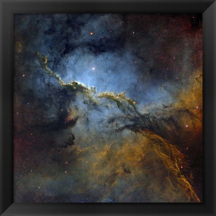 Framed Fighting Dragons Nebula, NGC 6188, in the Constellation Ara Print