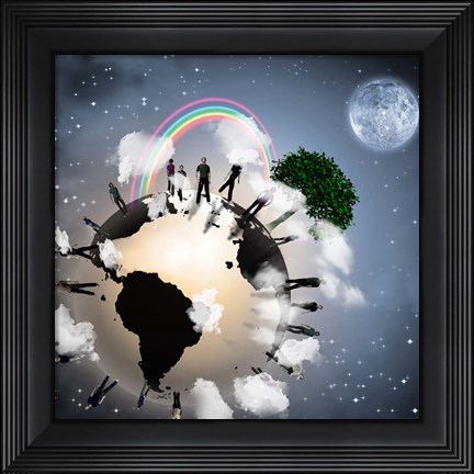 Framed Eco Earth Community Print