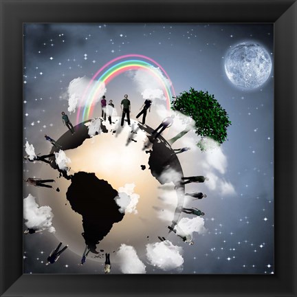 Framed Eco Earth Community Print