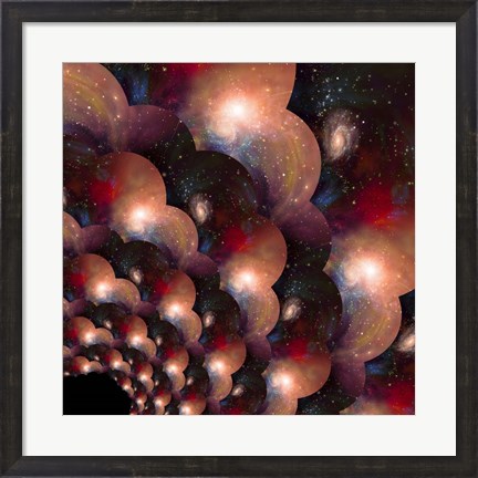 Framed Multi-Layered Spaces Represent Endless Dimensions Print
