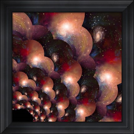 Framed Multi-Layered Spaces Represent Endless Dimensions Print