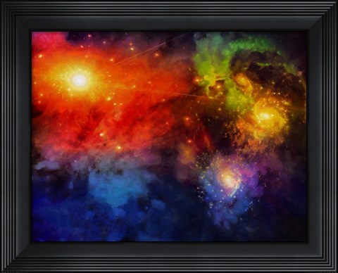 Framed Deep Space Painting Print