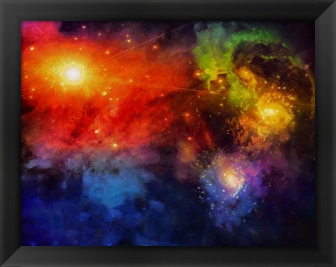 Framed Deep Space Painting Print