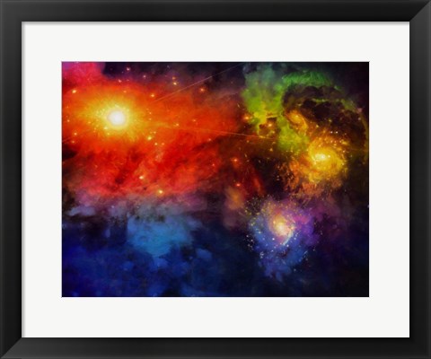 Framed Deep Space Painting Print