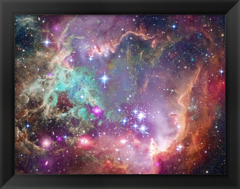 Framed Stellar Nursery in the Rosette Nebula Print