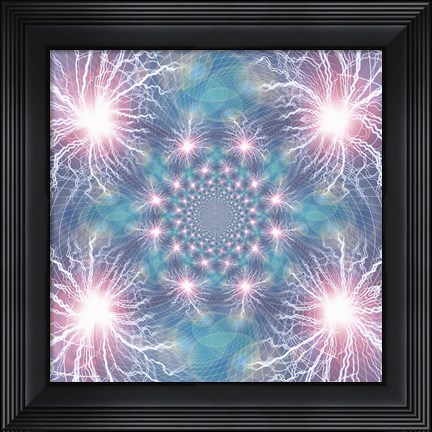 Framed Abstract Fractal Composition Print
