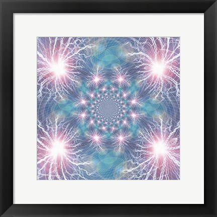 Framed Abstract Fractal Composition Print