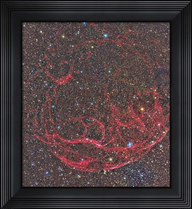 Framed Spaghetti Nebula, Sh2-240 Print