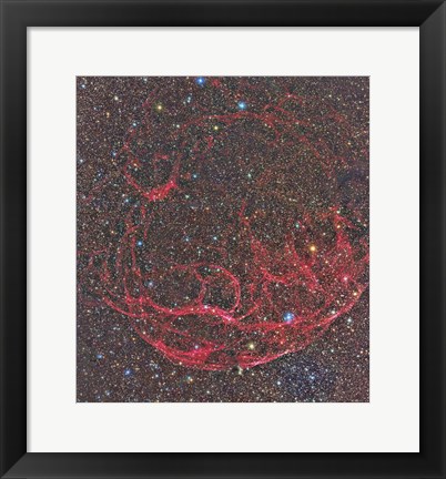 Framed Spaghetti Nebula, Sh2-240 Print