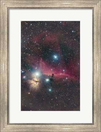 Framed Horsehead Nebula and Flame Nebula Print