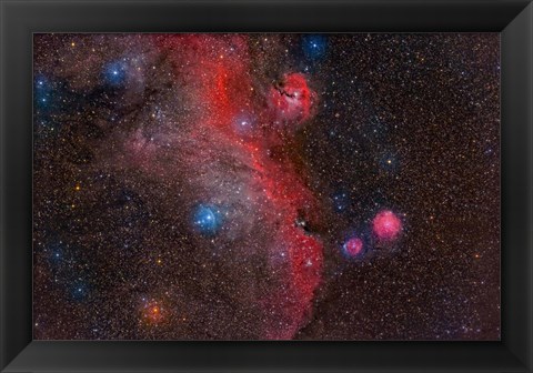 Framed Seagull Nebula, Ic 2177 Print