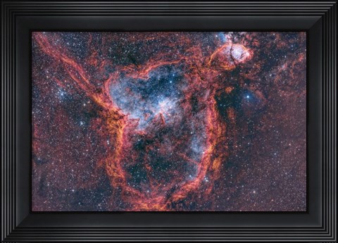 Framed Heart Nebula, Ic 1805 Print