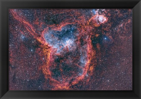 Framed Heart Nebula, Ic 1805 Print