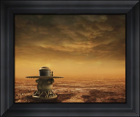 Framed Venera 14 Lander Rests Silently On the Landscape of Venus Print