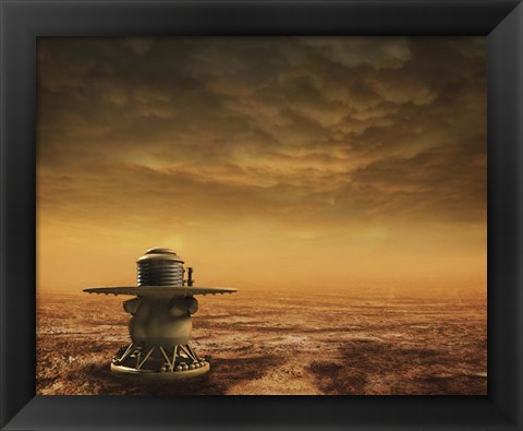 Framed Venera 14 Lander Rests Silently On the Landscape of Venus Print