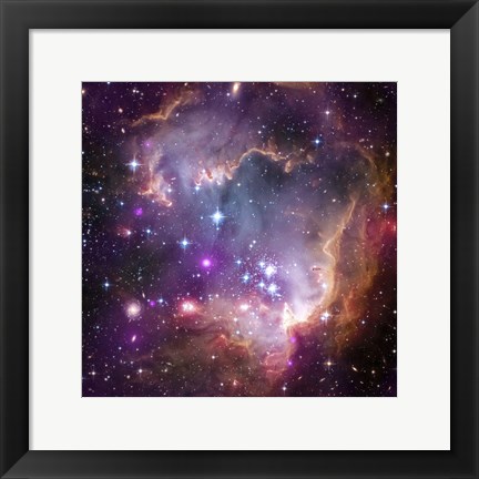 Framed Young Stars in the Small Magellanic Cloud Print