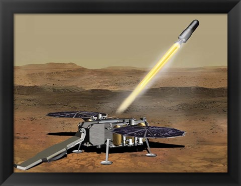 Framed How the Mars Ascent Vehicle Could Be Launched From the Surface of Mars Print