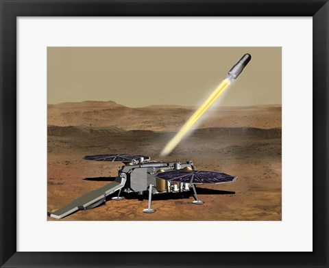 Framed How the Mars Ascent Vehicle Could Be Launched From the Surface of Mars Print