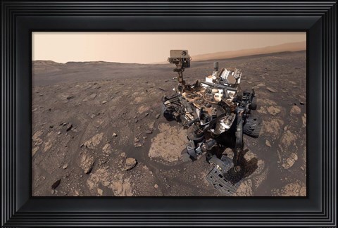 Framed Curiosity&#39;s Selfie at the Mary Anning Location On Mars Print