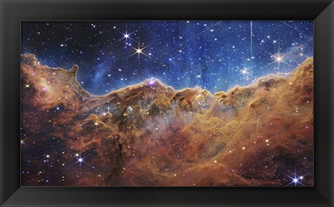 Framed Starforming Region NGC 3324 in the Carina Nebula Print