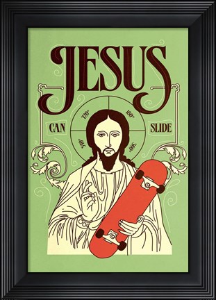 Framed Jesus Can Slide Print