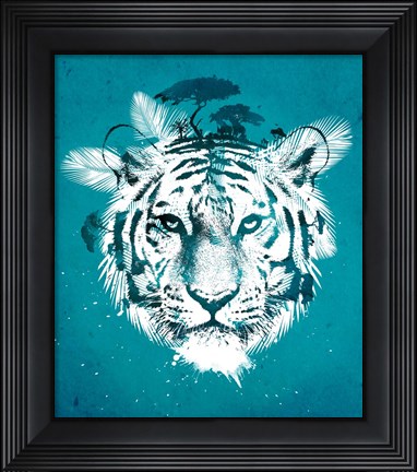 Framed White Tiger Print
