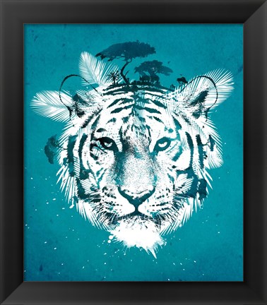 Framed White Tiger Print