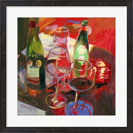 Framed Vin Rouge: Red Wine Print