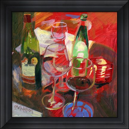 Framed Vin Rouge: Red Wine Print