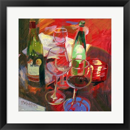 Framed Vin Rouge: Red Wine Print