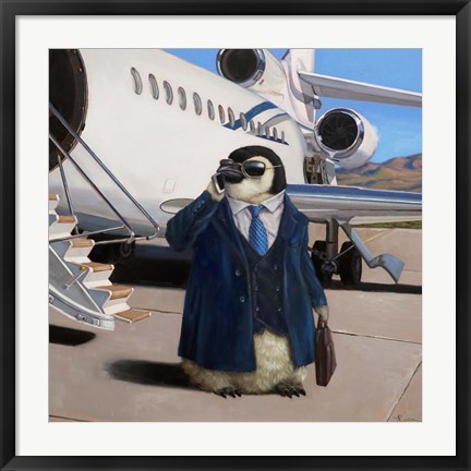 Framed VIP - Very Important Penguin Print