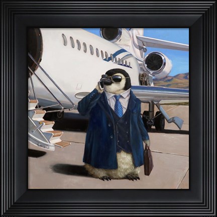 Framed VIP - Very Important Penguin Print