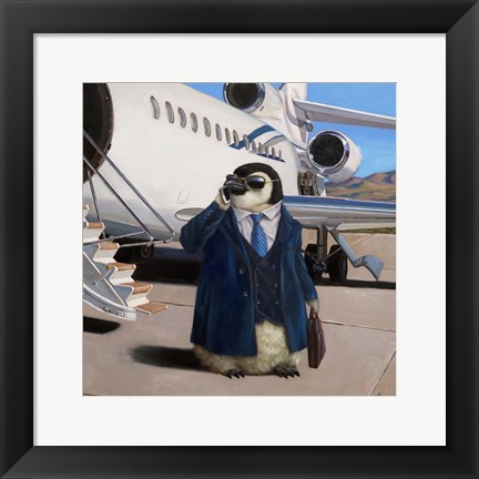 Framed VIP - Very Important Penguin Print