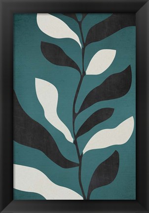 Framed Abstract Leaves Print