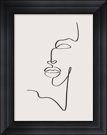 Framed Female Face Print