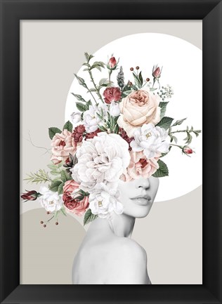 Framed Flower Hat I Print