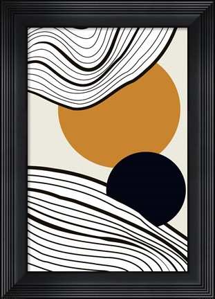 Framed Sun and Moon Rise Print