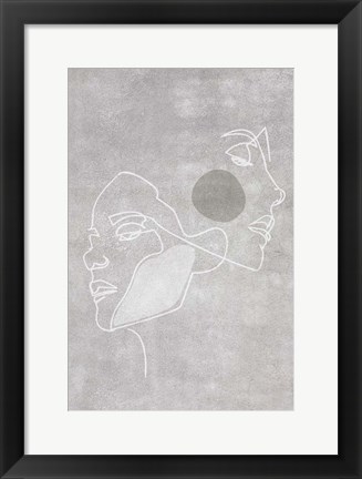 Framed Two Faces Print