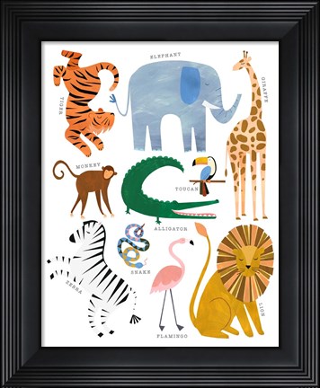 Framed Animal Chart Print