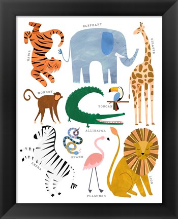 Framed Animal Chart Print